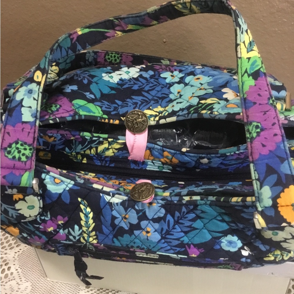 VERA BRADLEY BLUE FLORAL BAG - Picture 7 of 16